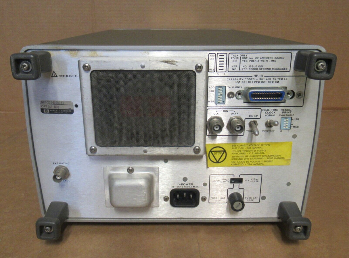 Détecteur d'erreur HP Agilent DS3 3782A - Partenaire de HP 3781A - Options 061 + W30