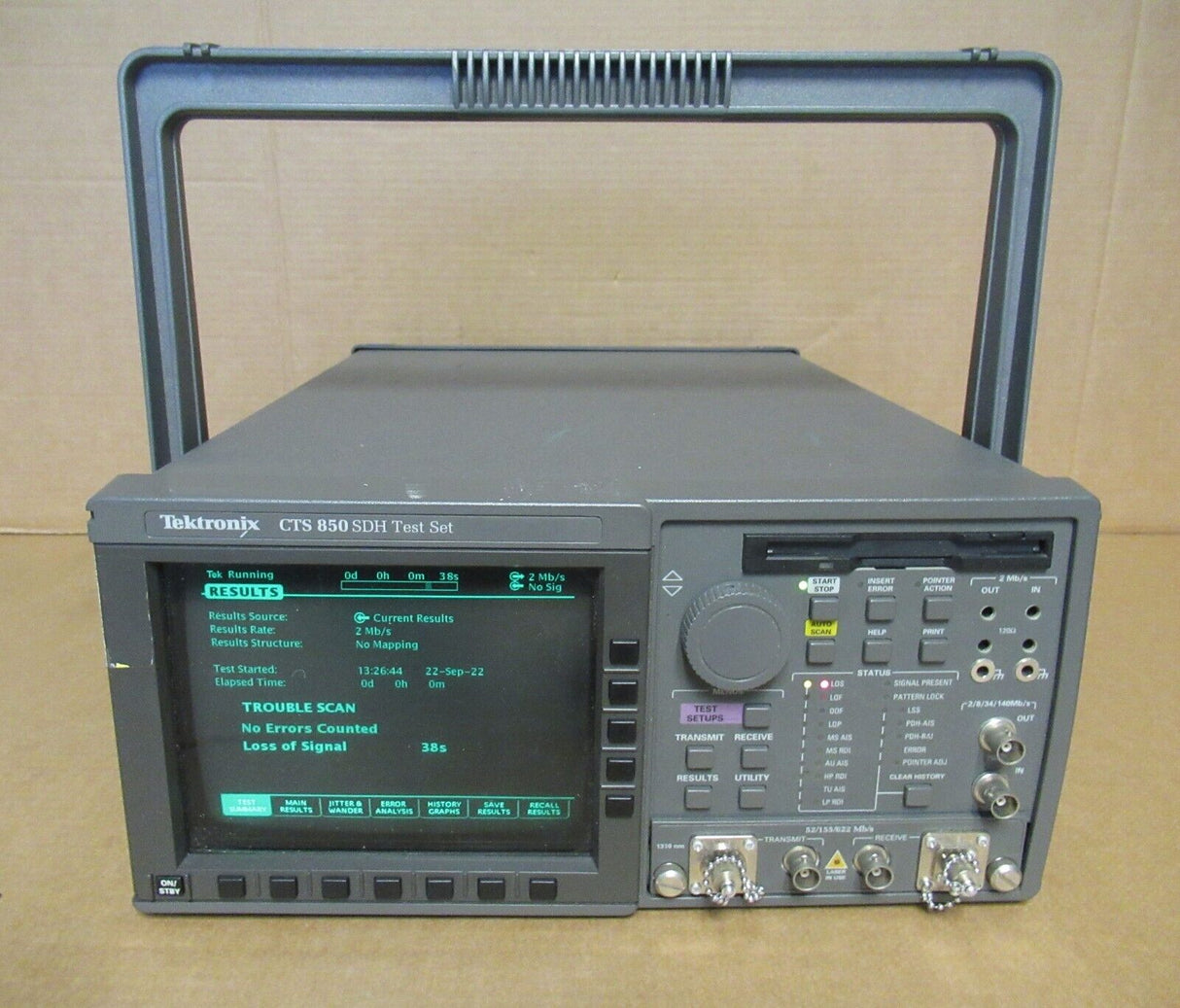 Tektronix CTS850 SDH Test Set Opt.04,14,38 + Fiber Optic Plug-In 52,155,622Mb/s