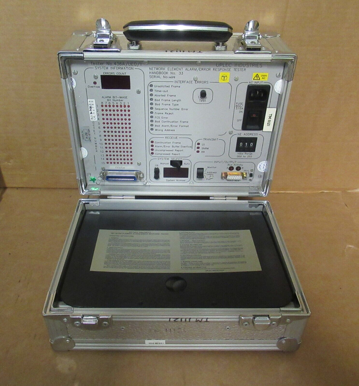 UPLEC Industries BT Tester 436A Network Element Alarm/Error Response Tester