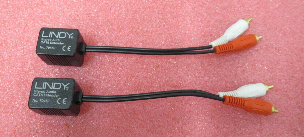Job Lot 2 x Lindy 70460 100m Cat.6 Phono Analogue Audio Extender