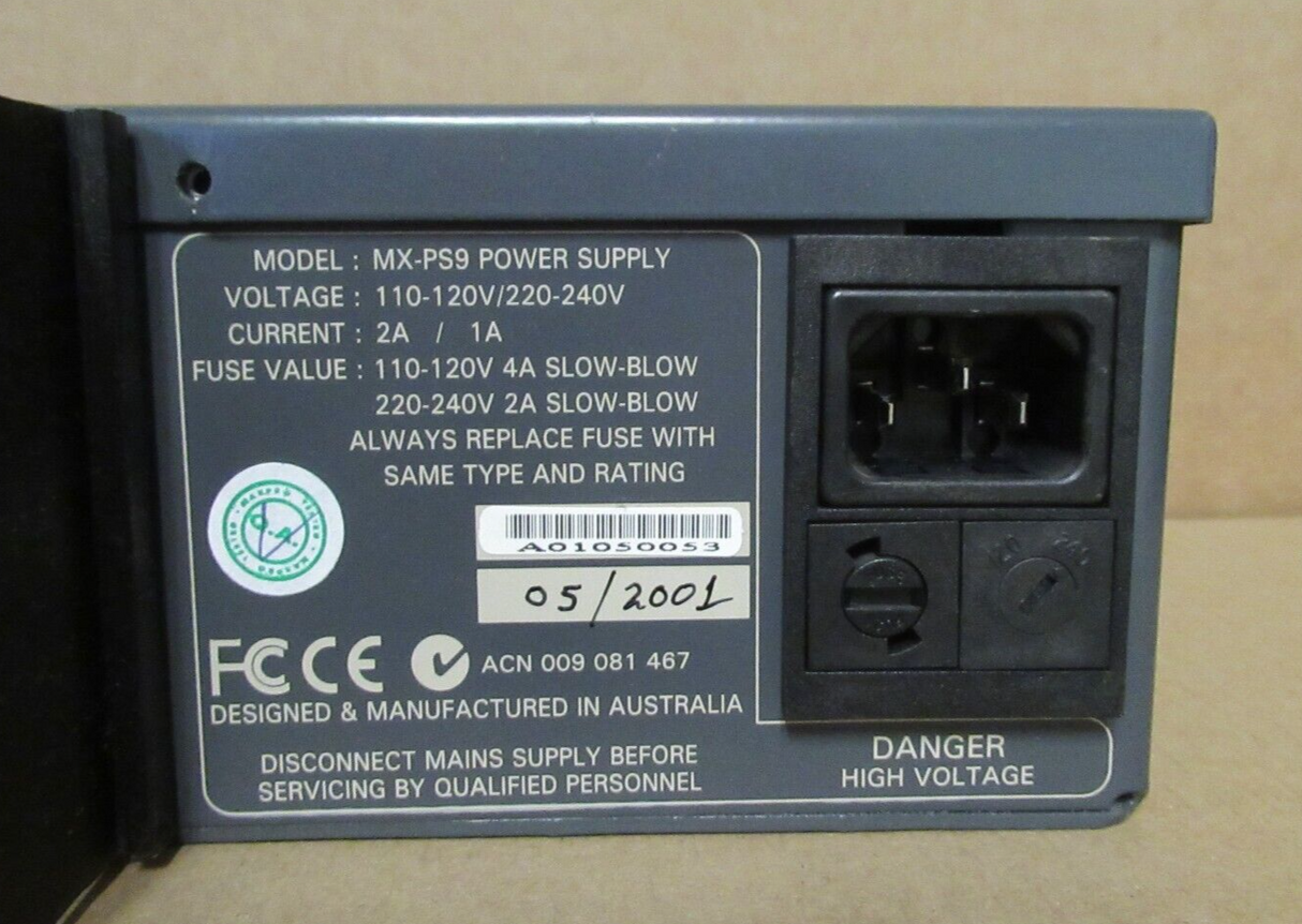 Ultrak MAX-1000 MX-PS9 Power Supply 9.5V Output Voltage 14A Output Current