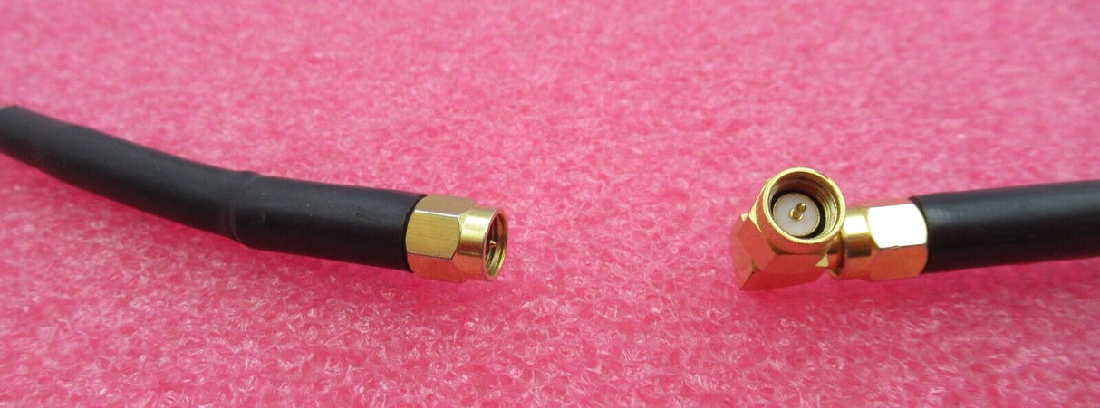 SMA Plug Male Straight To SMA Plug Male Right-Angle 1M Blue Coaxial RF Cable