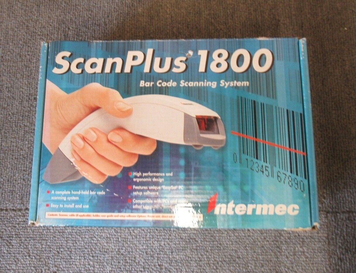 New Intermec ScanPlus 1800 0-360052-00 Hand-held Barcode Scanner System
