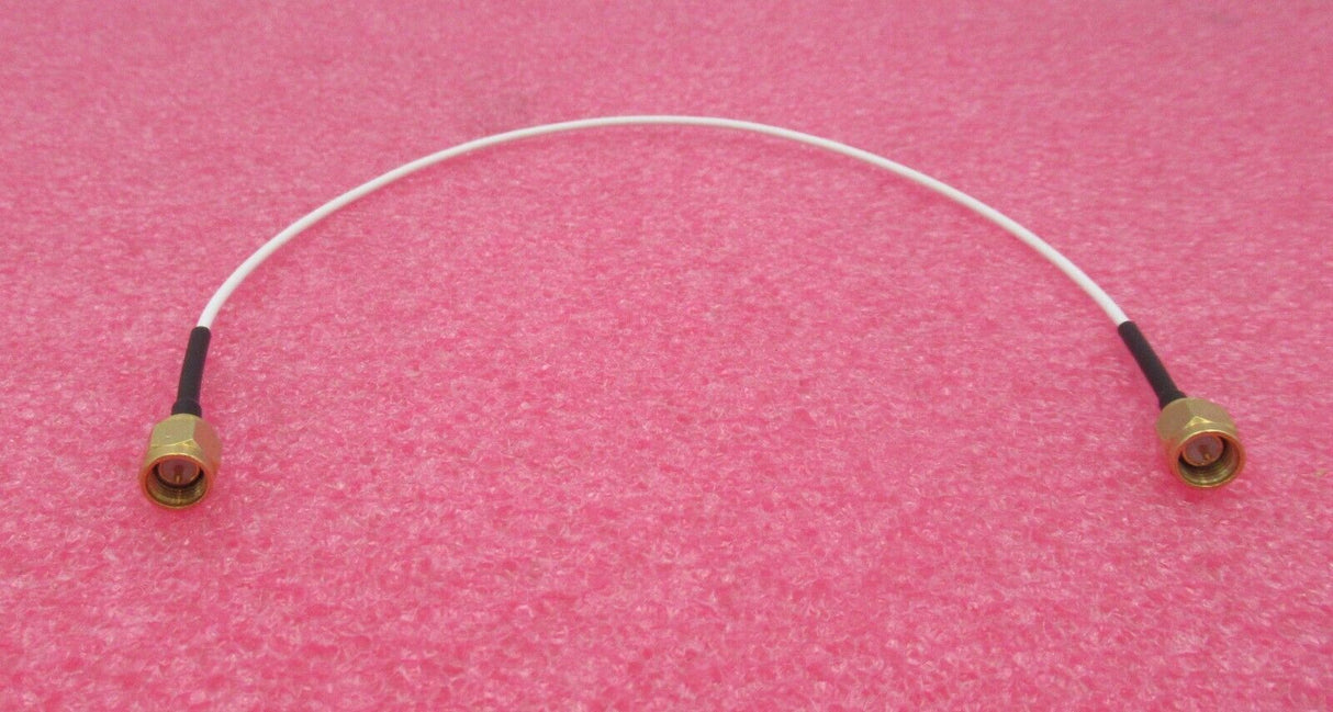 SMA Male Straight To SMA Male Straight 300mm White Coaxial RF Cable