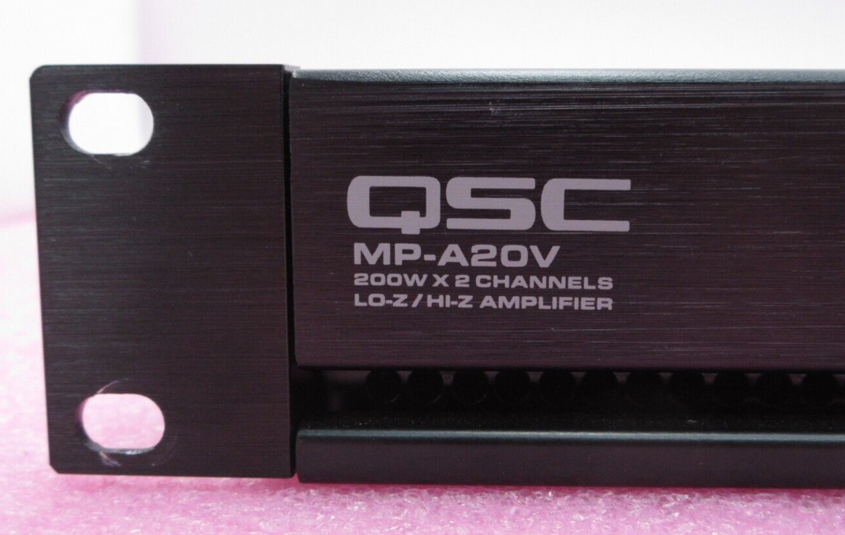 QSC MP-A20V 2 Channel 200W Per Channel 70V 100V 4, 8 ohms LO-Z/HI-Z Amplifier