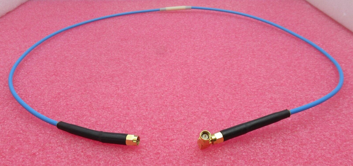 SMA Plug Male Straight To SMA Plug Male Right-Angle 1M Blue Coaxial RF Cable