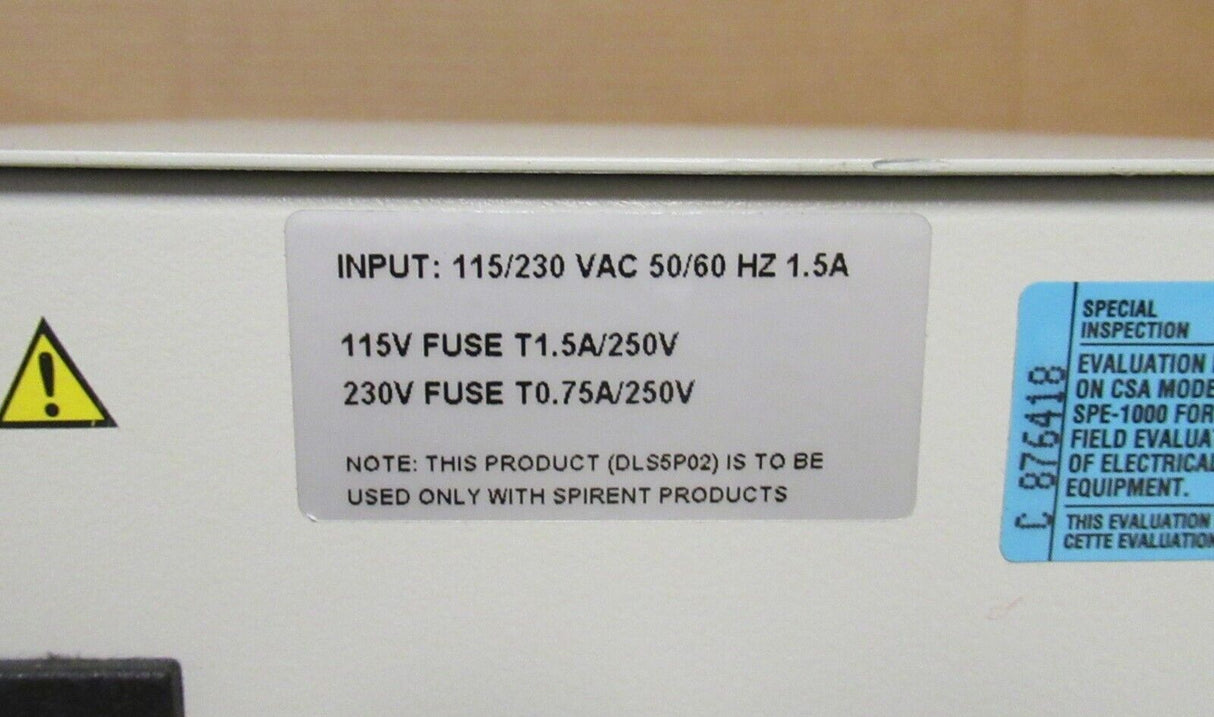 Spirent DLS 5404 Dual ADSL2++ Noise Injection Unit + DLS5P02 Power Supply