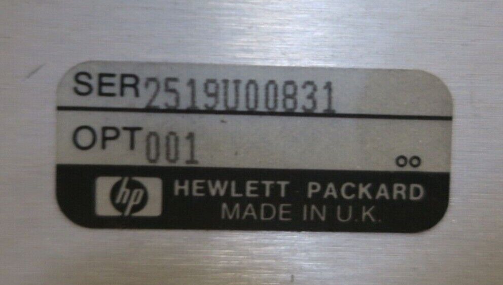 HP Agilent 3785A PCM/TDM Jitter Generator Receiver Fourth Internal Clock 001