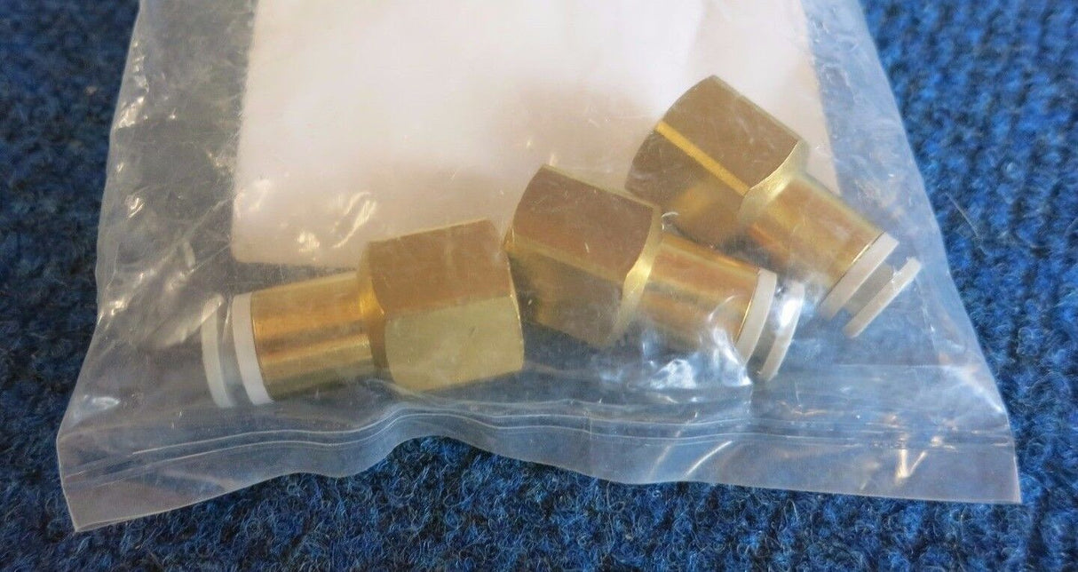 3 x SMC KQ2F06-02 371-9397 Stainless Steel Hydraulic Straight Compression Tube