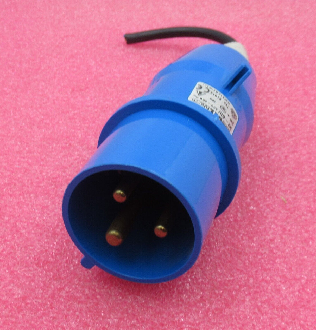 Bals CEE Norm 3 polig 240v Stecker Steckeroberteil IP44 Blau Typ 21013