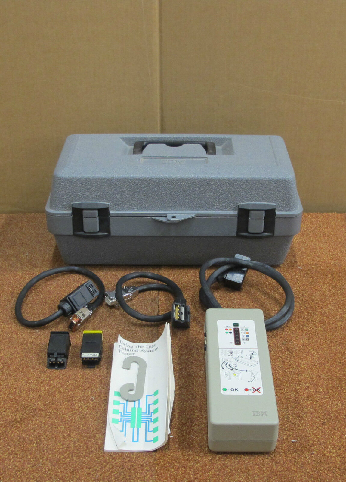 IBM 4760501 Cabling System Tester Scanner Unit In Hard Carry Case With 2 x Cable