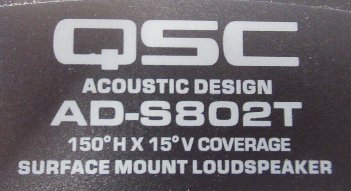 2 x QSC AcousticDesign AD-S802T 8-Driver Column Surface-Mount Loudspeaker Black