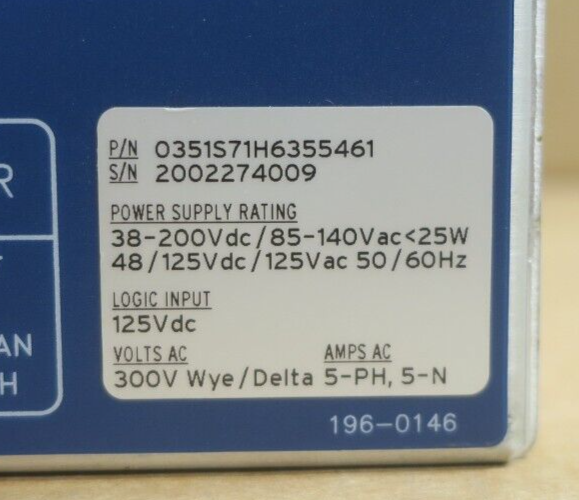 Schweitzer SEL SEL-351S Relais-Messgerät-Steuerungsfehlersucher 0351S71H6355461