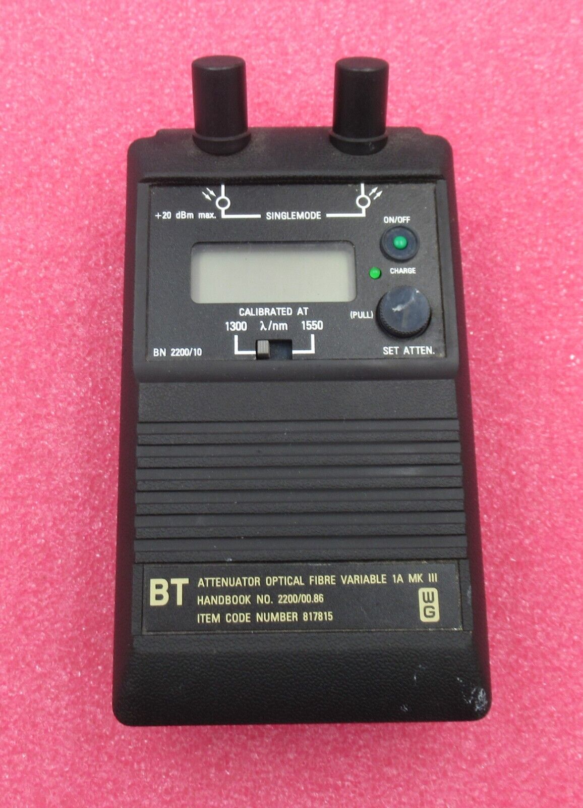 BT 817815 Attenuator Optical Fiber Variable 1A MK III 2200/00.89 BN2200/10