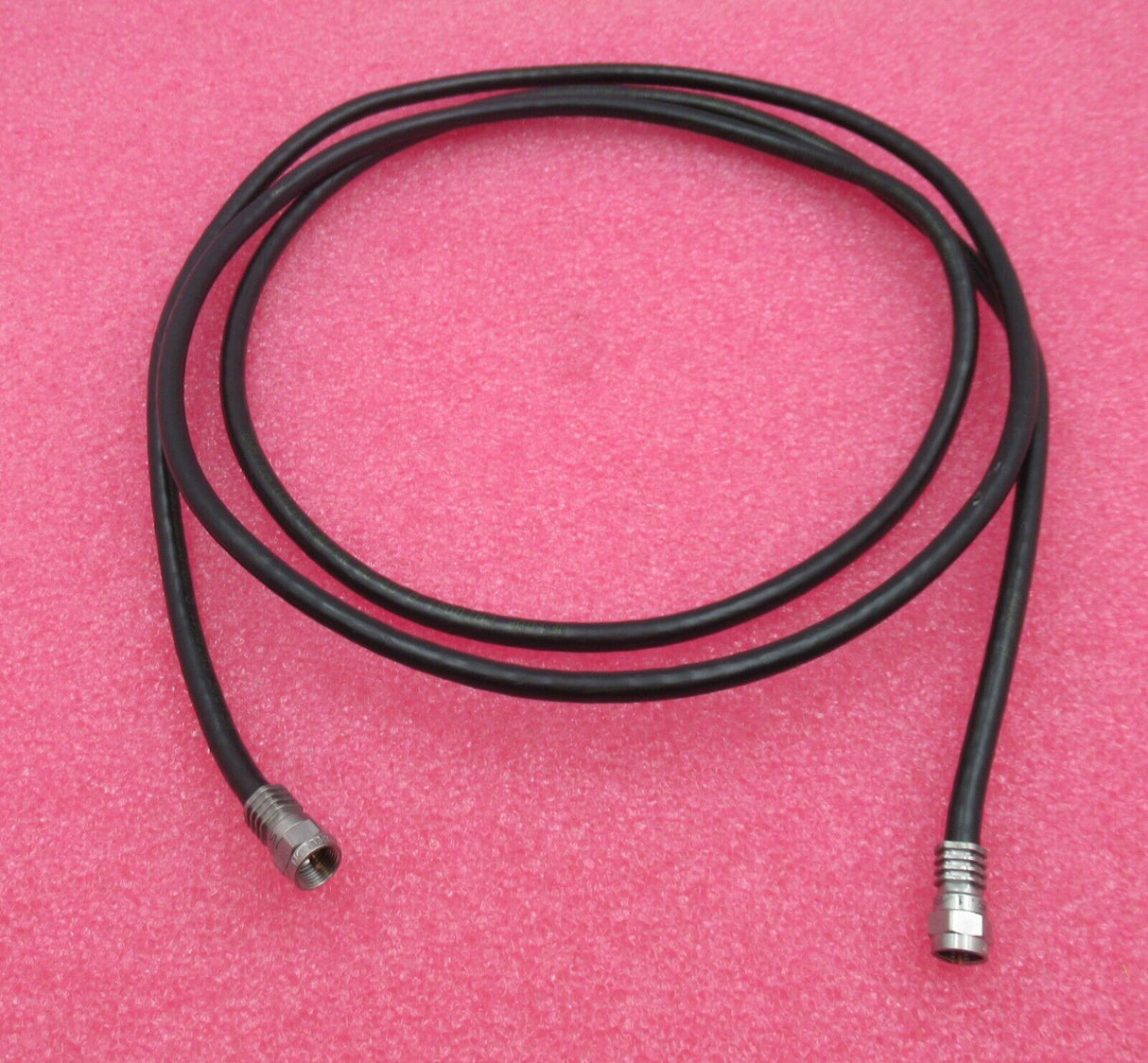 Job Lot 2 x F Connector Male To F Connector Male 2M/3M Black RF Coaxial Cable