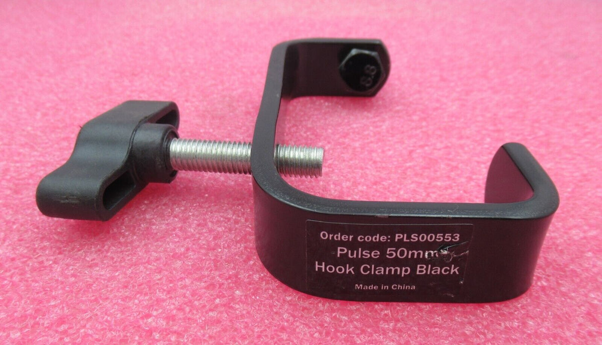 3 x Pulse PLS00553 50mm Black Truss/Lighting Bars Powder Coated Hook Clamp