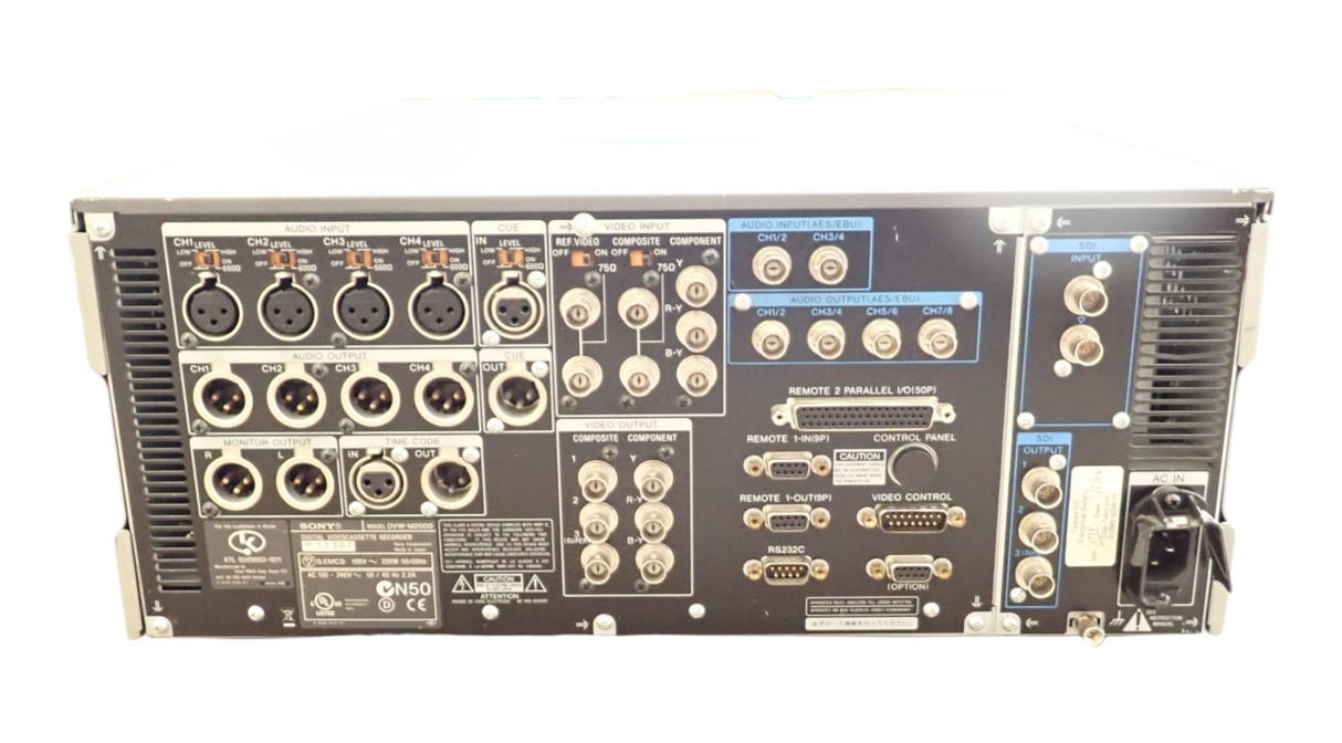 Sony DVWM2000 Digital Betacam Videocassette Recorder / Player SP SX IMX3