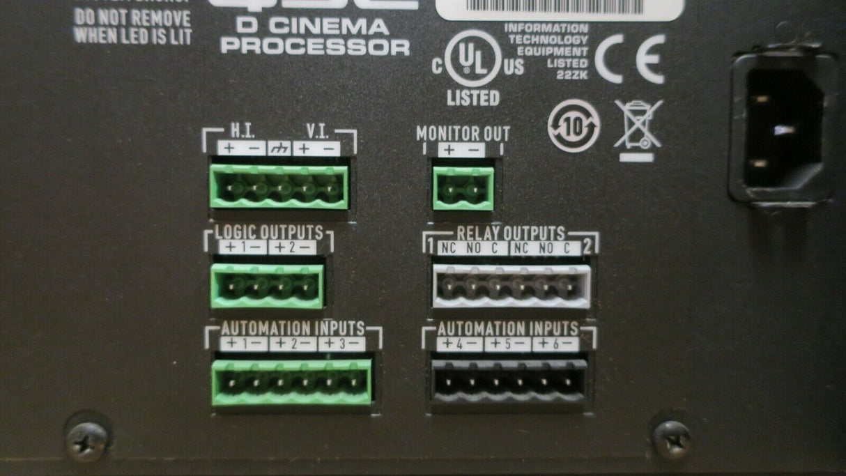 QSC DCP 100 Digital Cinema Processor Booth Monitor Crossover EQ DSP Rackmount