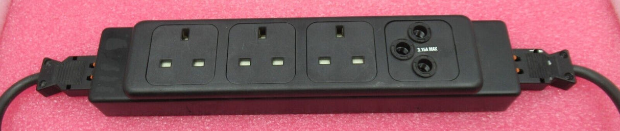 Under Desk Power Modular 3 Individually UK Sockets 3.15A Max BS 5733