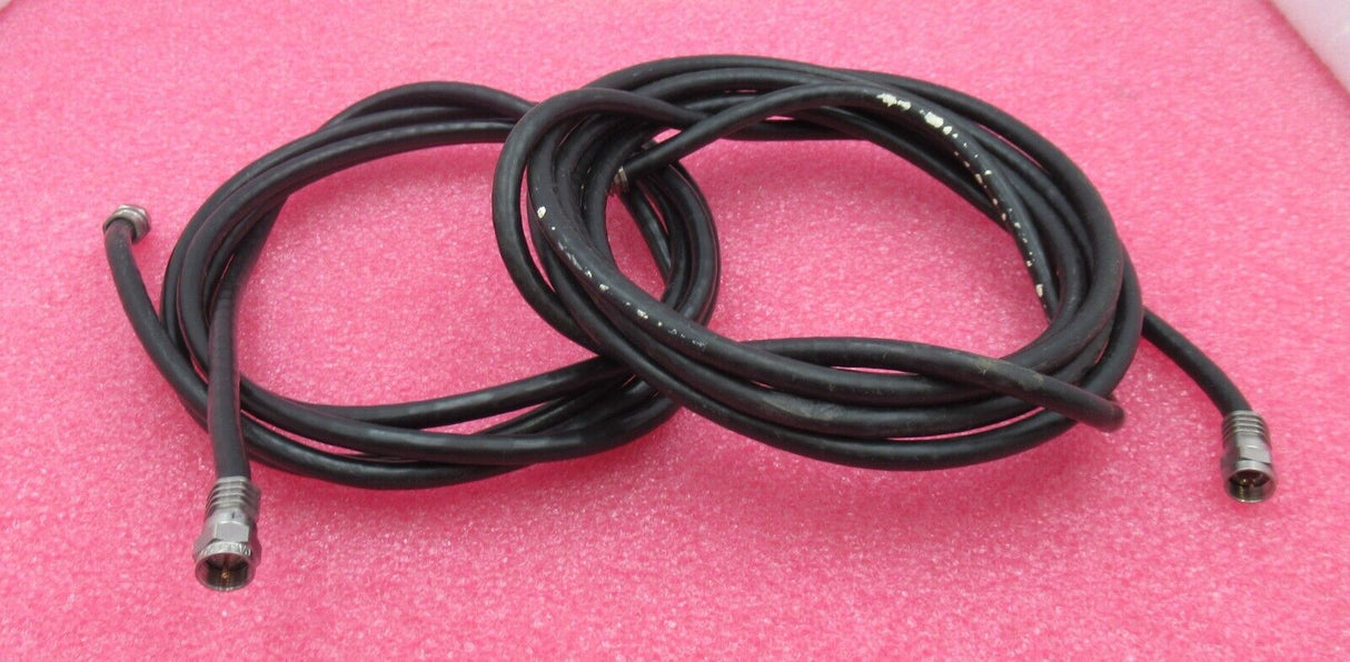 Job Lot 2 x F Connector Male To F Connector Male 2M/3M Black RF Coaxial Cable