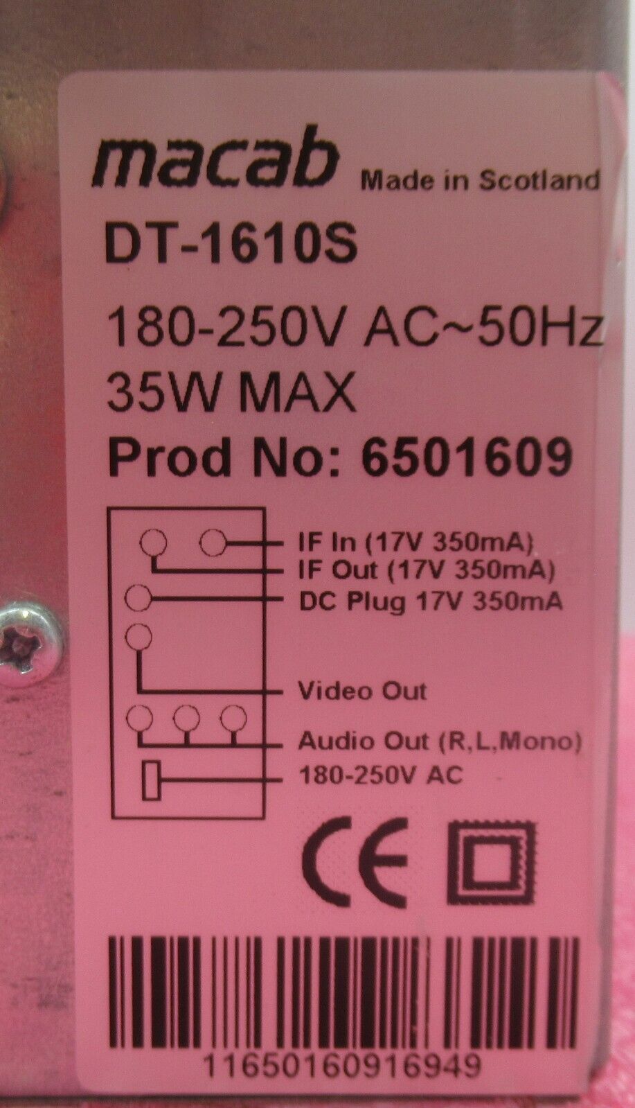 Macab DT-1610S Digital Head End Satellite Receiver QPSK 6501609