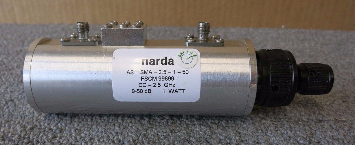Narda West AS-SMA-2.5-1-50 SMA Female Attenuator 2.5GHz 0-50dB 1Watt