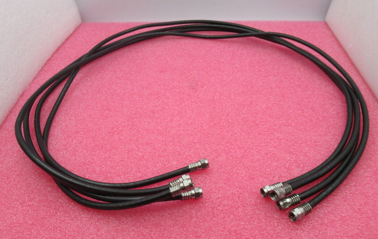 Job Lot 4 x F Connector Male To F Connector Male 1.2M Black RF Coaxial Cable