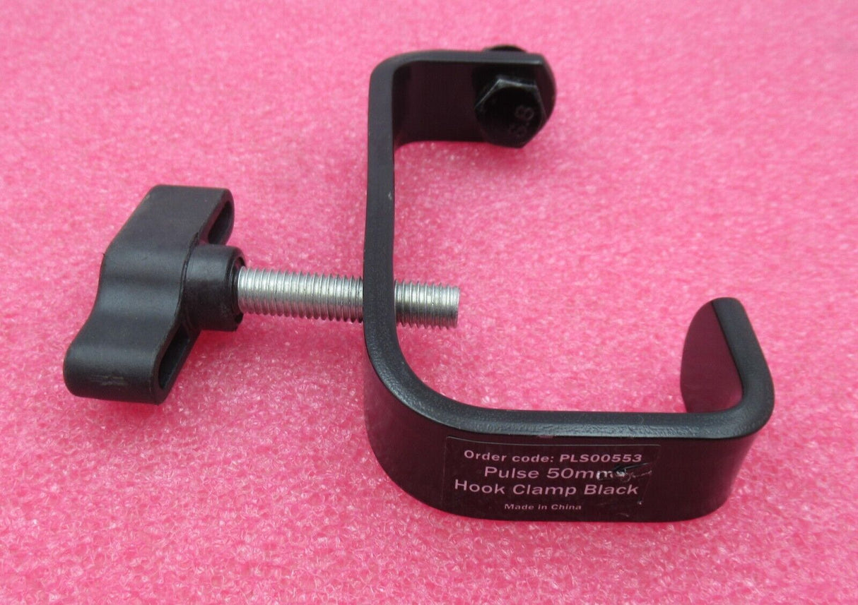 3 x Pulse PLS00553 50mm Black Truss/Lighting Bars Powder Coated Hook Clamp