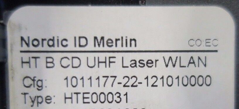 Nordic ID Merlin Mobile Computer HTE00031 Scanner HT B CD UHF Laser WLAN + Dock
