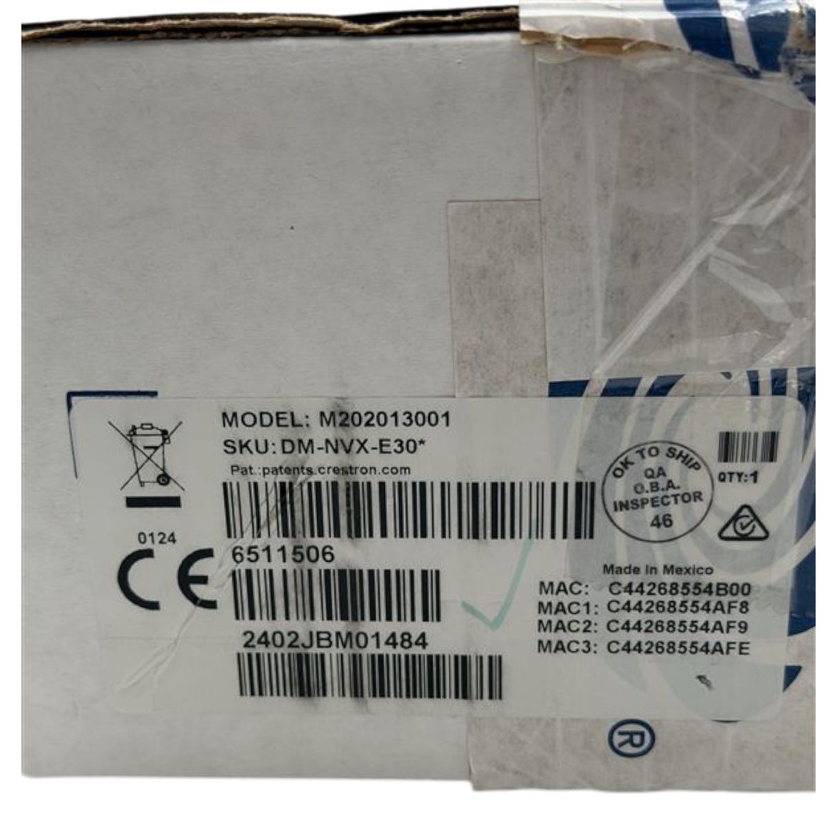 New Crestron DM-NVX-E30 4K60 4:4:4 HDR HDMI PoE+ Network AV over IP Encoder4