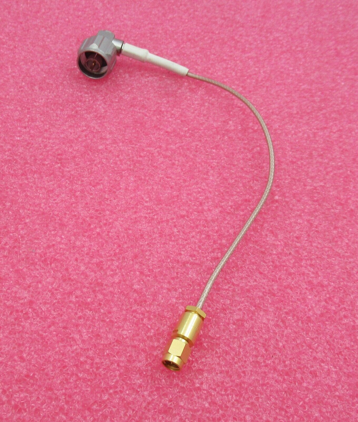 N Plug Male Right Angle To SMA Male Straight 250MM Brown Coaxial RF Cable