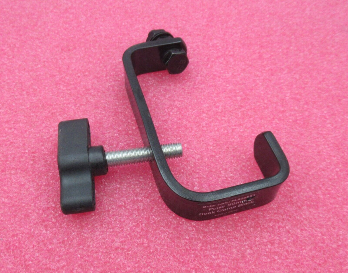 3 x Pulse PLS00553 50mm Black Truss/Lighting Bars Powder Coated Hook Clamp