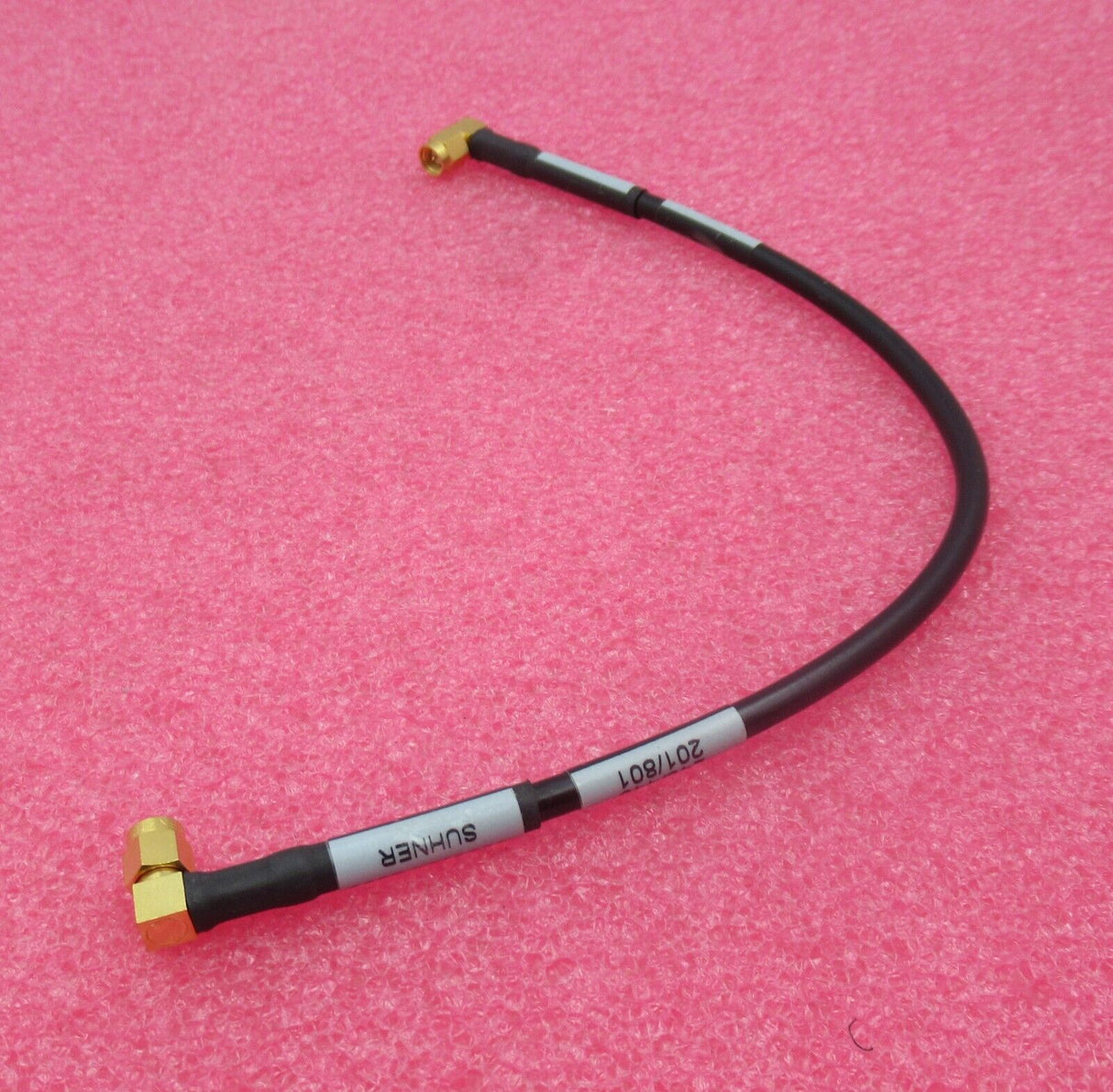 Huber & Suhner 990603C RF Coaxial Cable 30cm SMA Male Right Angle to Right Angle