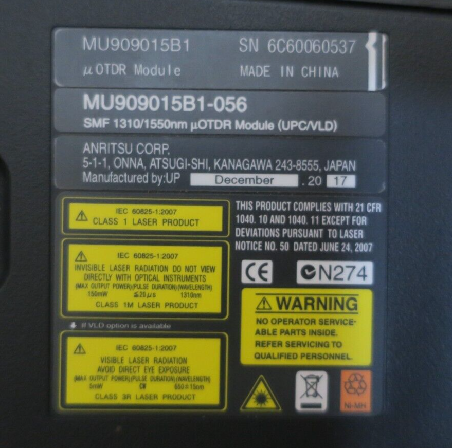 Anritsu MT9090A MU909015B1-056 √∞OTDR 1310/1550nm Field Optical OTDR Cable Tester