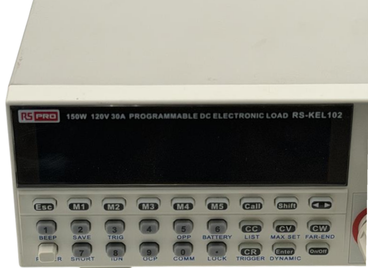 RS PRO RS KEL102 150W 120V 30A 4 Mode Programmable Electronic Load DC 201 82113