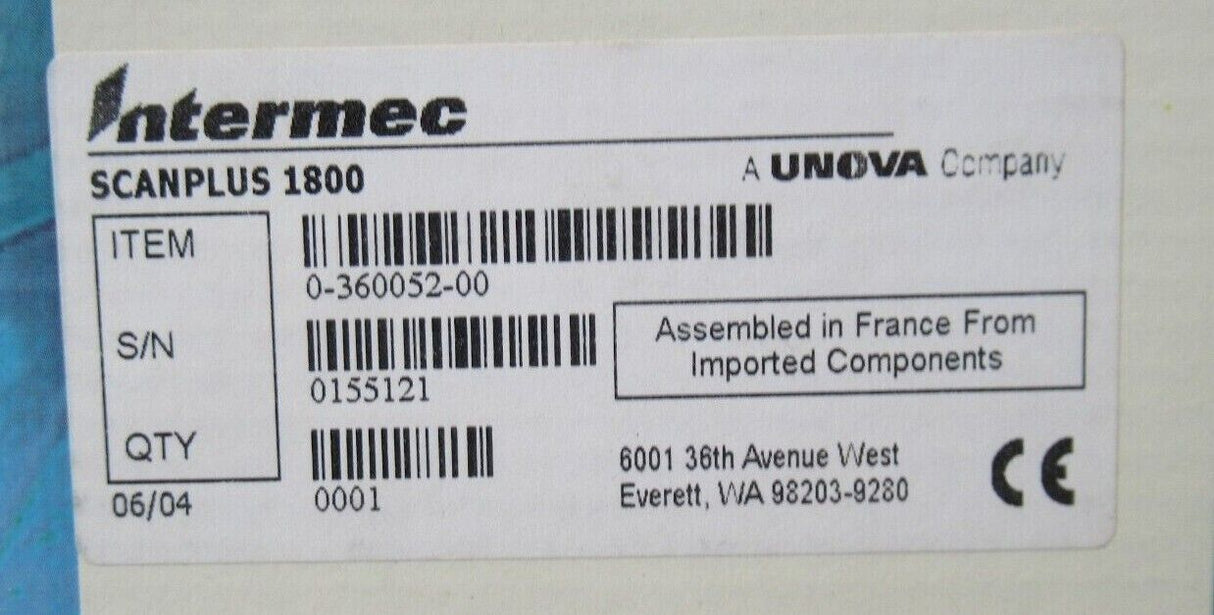 New Intermec ScanPlus 1800 0-360052-00 Hand-held Barcode Scanner System