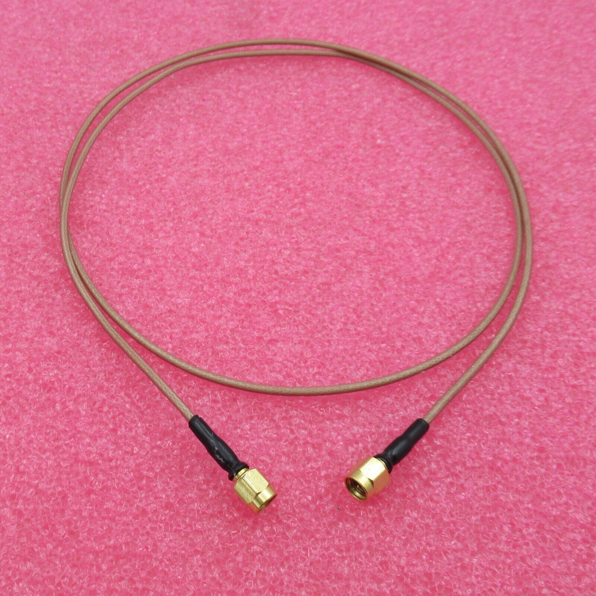 SMA Plug Male Straight To SMA Plug Male Straight 1M Brown Coaxial RF Cable