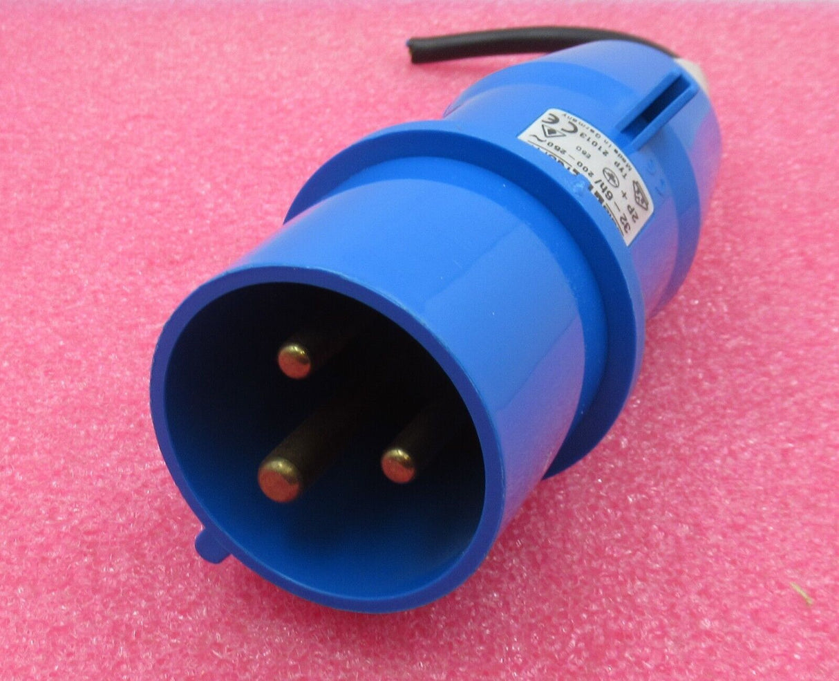Bals CEE Norm 3 polig 240v Stecker Steckeroberteil IP44 Blau Typ 21013