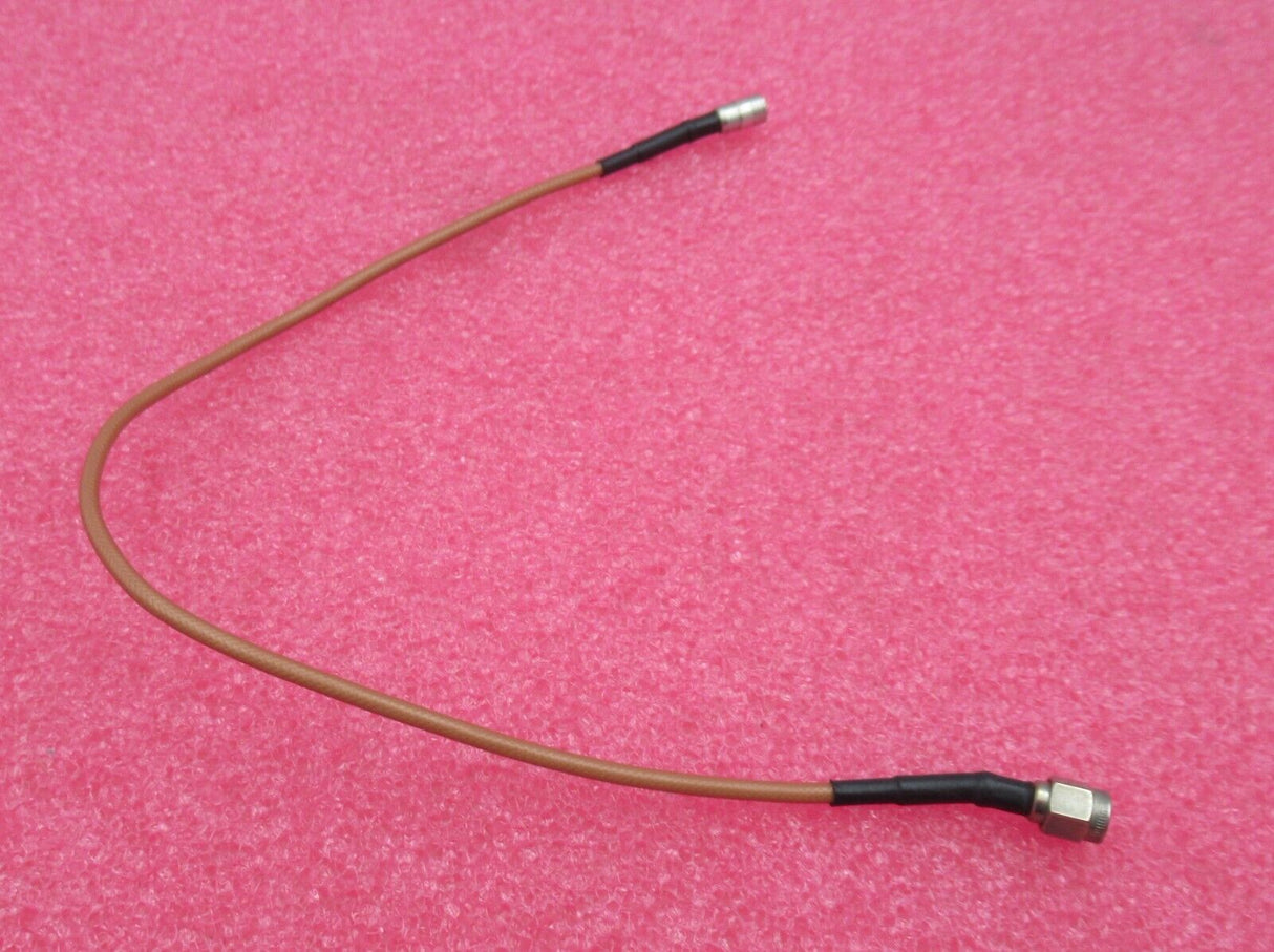 Konvolut 3 x Huber & Suhner HF-Koaxialkabel, braun, 300 mm, SMA-Stecker auf MCX-Buchse
