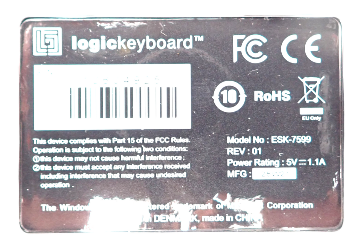 Logickeyboard ESK7599 Window Avid Video Media USB Composer UK QWERTY Keyboard5