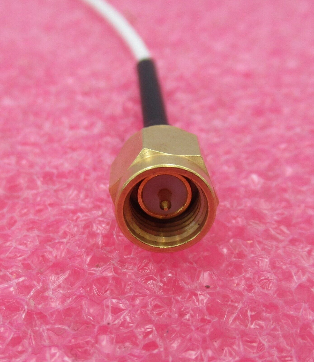 SMA Male Straight To SMA Male Straight 300mm White Coaxial RF Cable