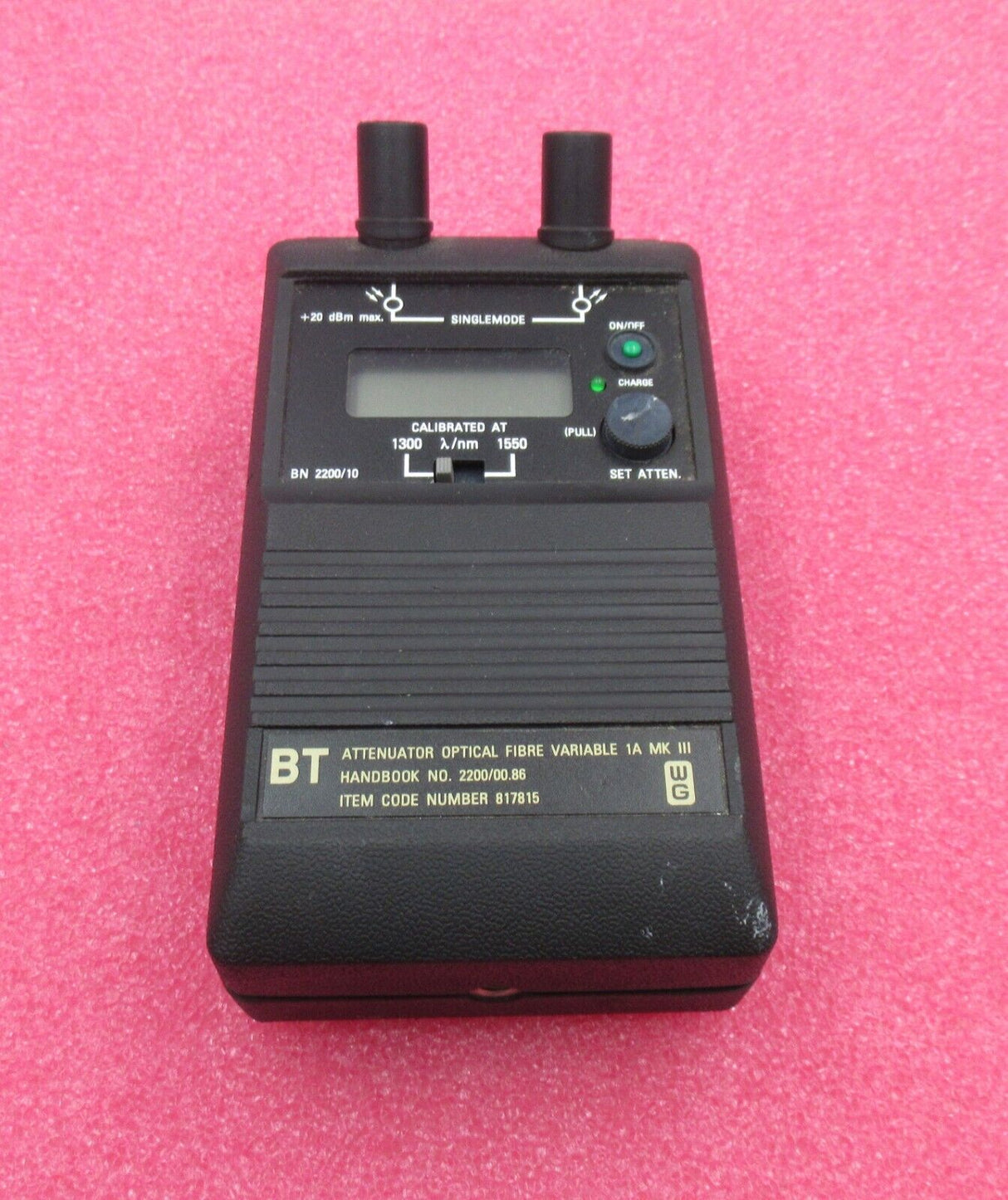 BT 817815 Attenuator Optical Fiber Variable 1A MK III 2200/00.89 BN2200/10