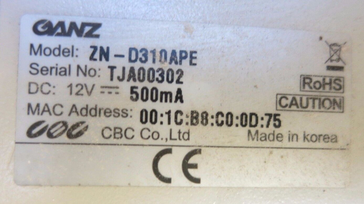 Ganz ZL-D310APE Colour IP Network Security CCTV Dome Camera