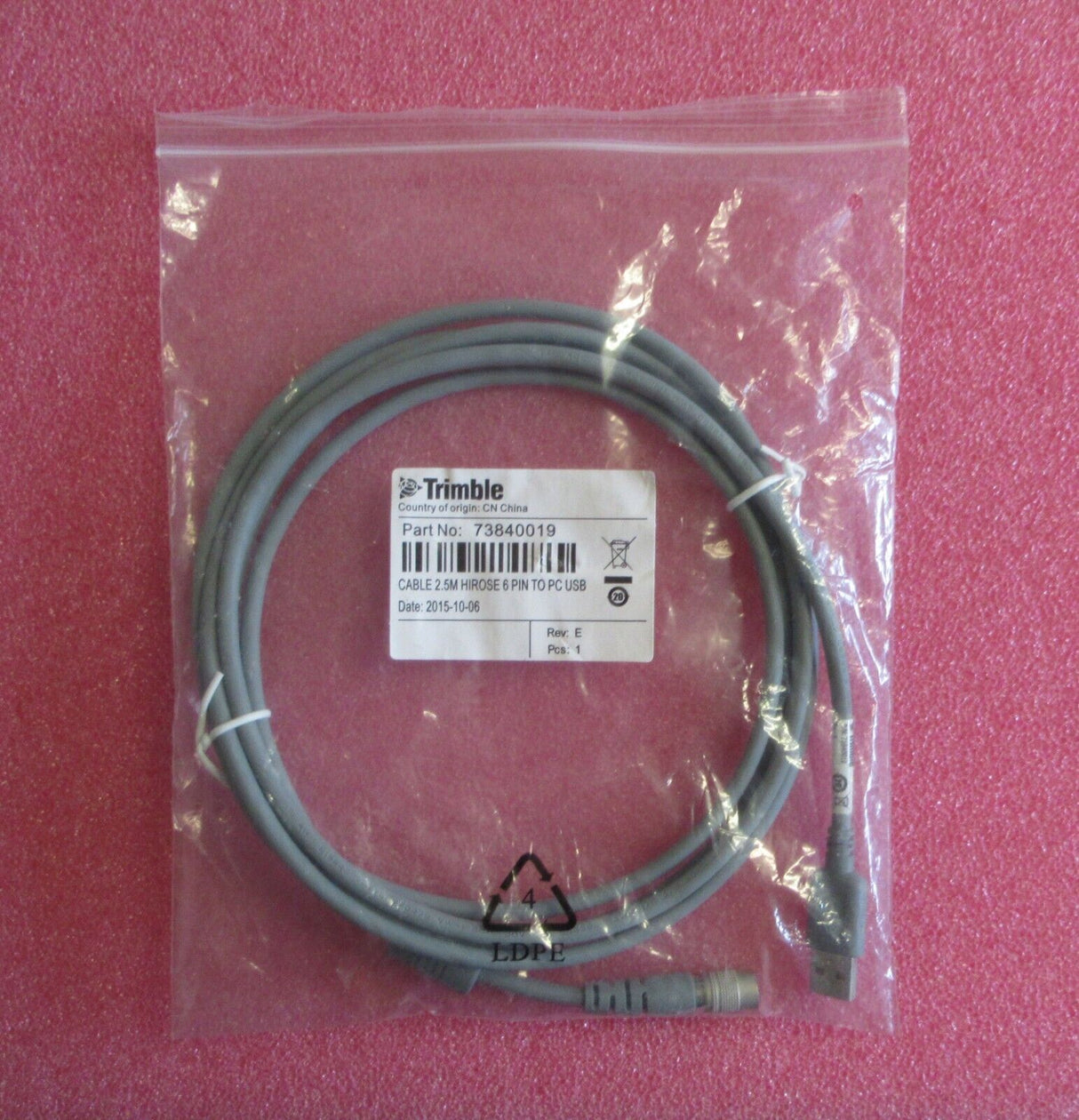 New Trimble 2.5m Hirose 6-Pin To PC USB Cable 73840019 For S Series Instruments