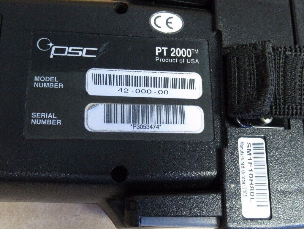 PSC PT 2000 42-000-00 Portable Data Terminal Barcode Scanner Reader