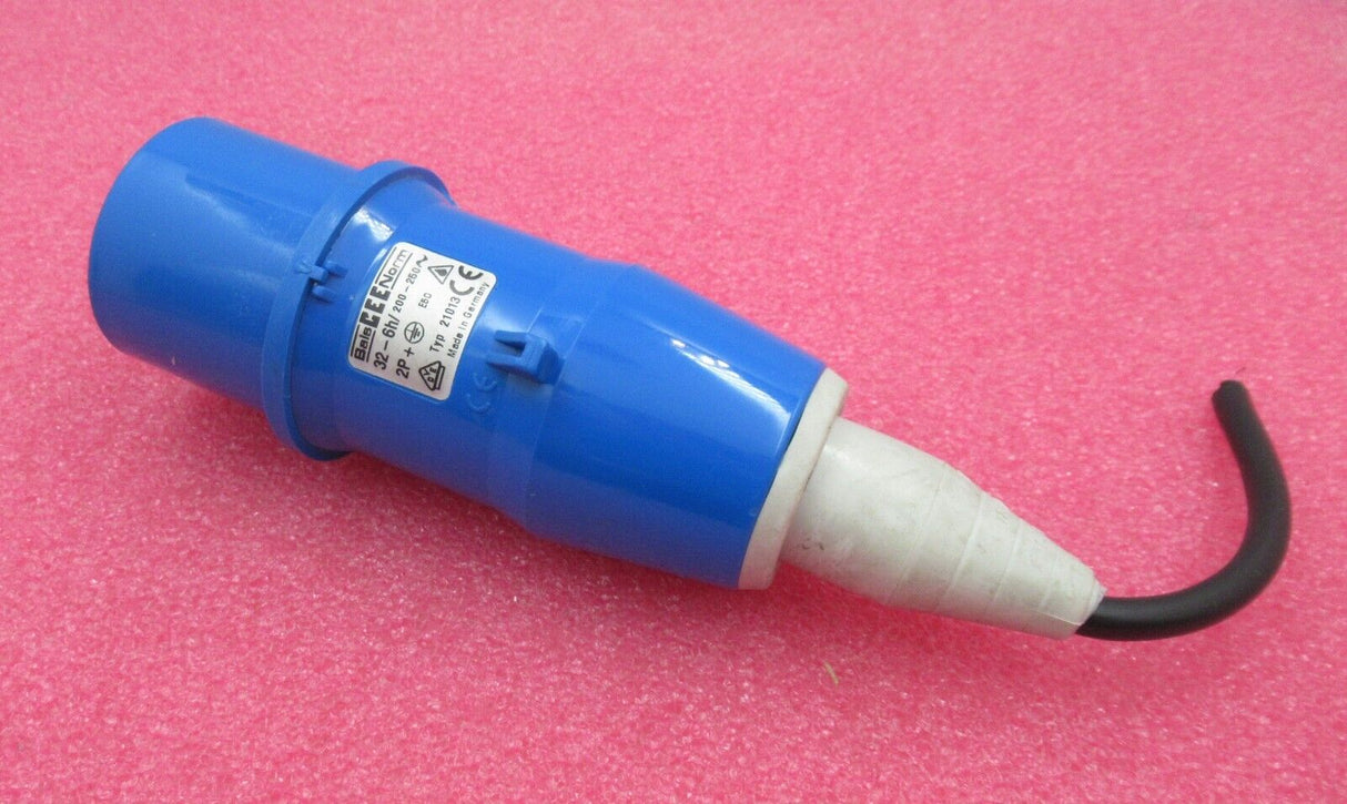 Bals CEE Norm 3 polig 240v Stecker Steckeroberteil IP44 Blau Typ 21013