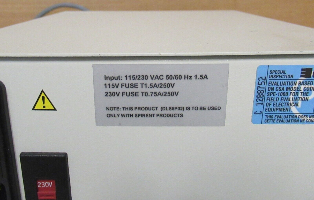 Spirent DLS 5405 VDSL2 Noise Injection Unit + DLS-5P02 Power Supply