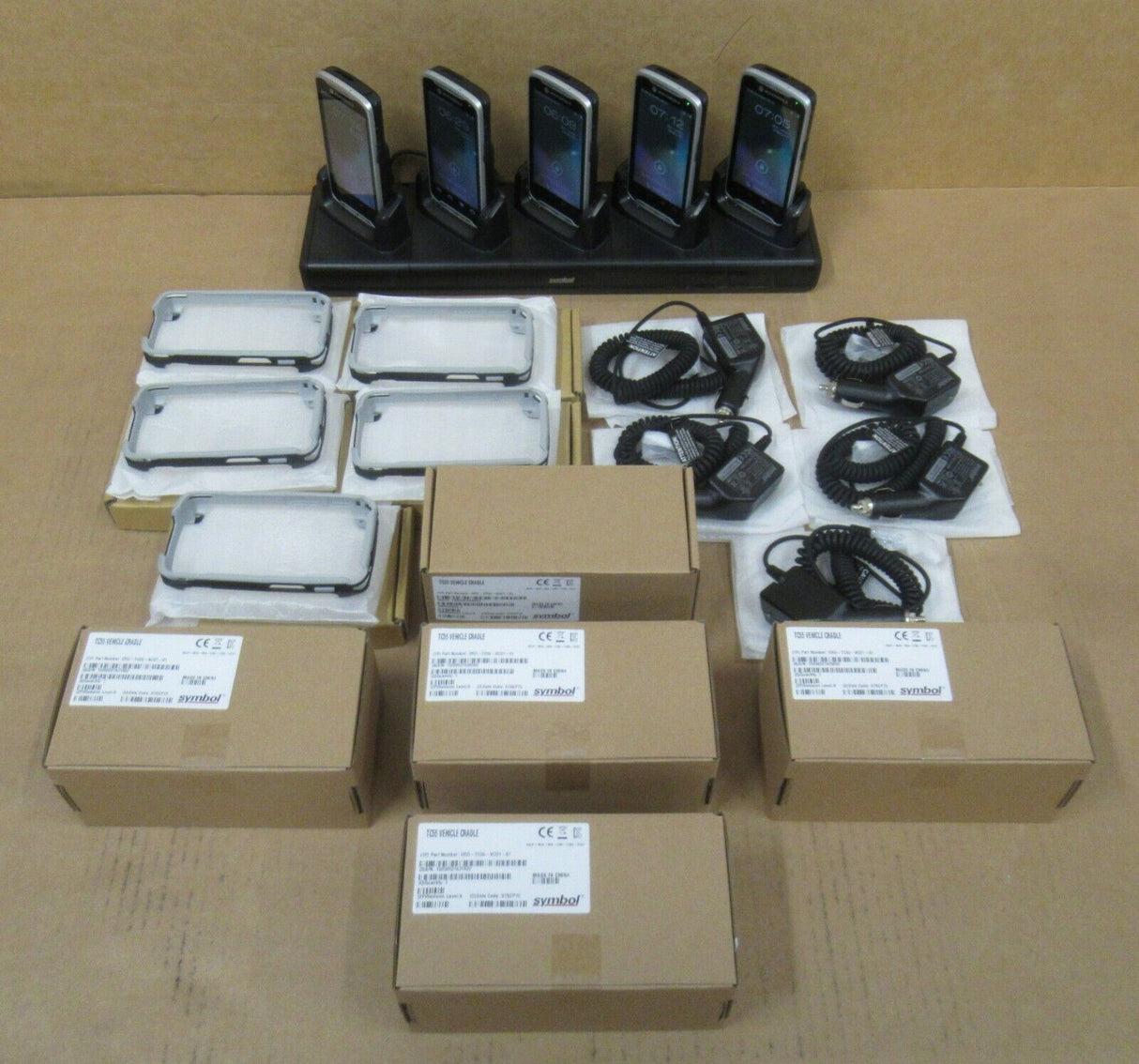 5x Motorola TC55 Industrial Barcode Scanner Imager GPS Kit/ Cradle TC55BH-GC11EE