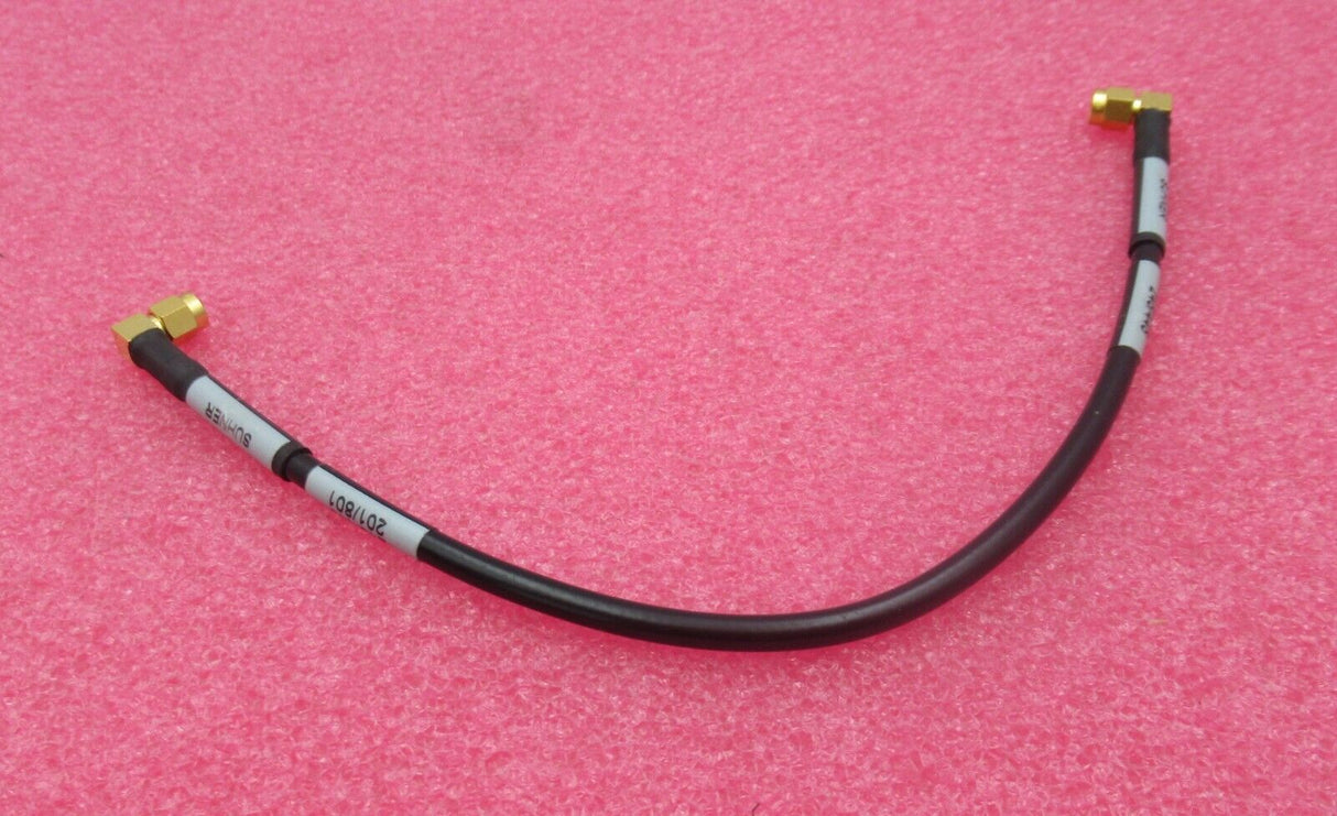 Huber & Suhner 990603C RF Coaxial Cable 30cm SMA Male Right Angle to Right Angle