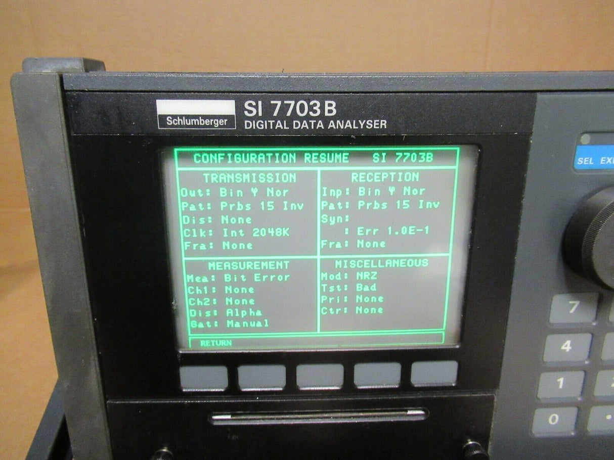 Schlumberger SI 7703 B Digital Data Analyzer